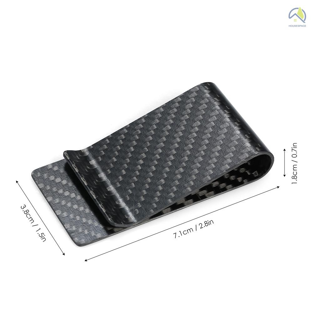 ● Black Carbon Fiber Wallet Money Clip Credit Card Business Card Clip Holder for Men