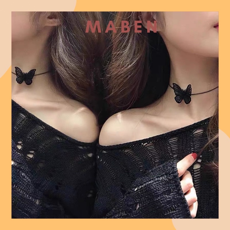 Choker con bướm - vòng cổ con bướm dễ thương