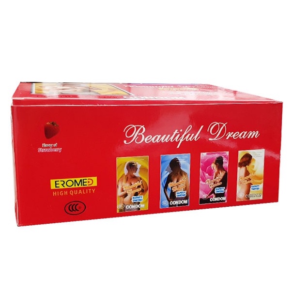 Bao cao su hương dâu Beautiful Dream hộp 120 cái Made in Việt Nam