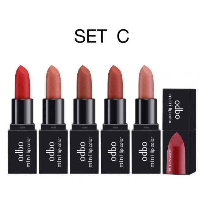 Set son 5 màu Odbo Kiss Me Again Mini Lipstick Set Thái Lan