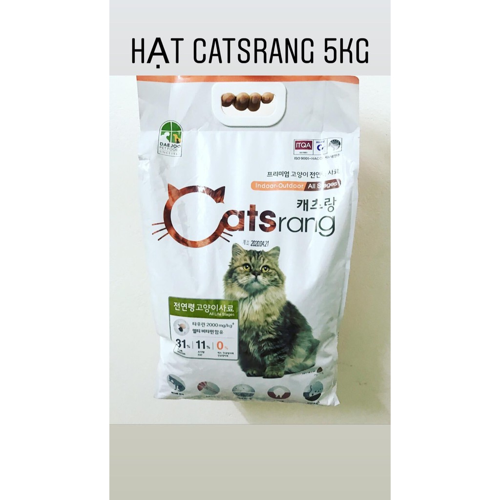 Thức ăn hạt cho mèo mọi lứa tuổi Catsrang 5kg
