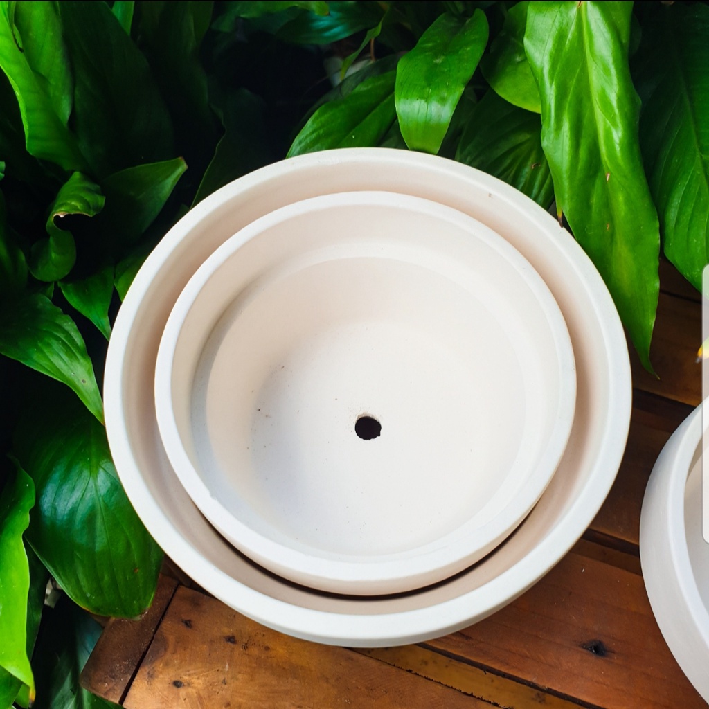 Chậu đất nung trồng sen đá xương rồng, trang trí nhà và bàn làm việc, văn phòng  17x9 - Gốm Nghệ Nhân