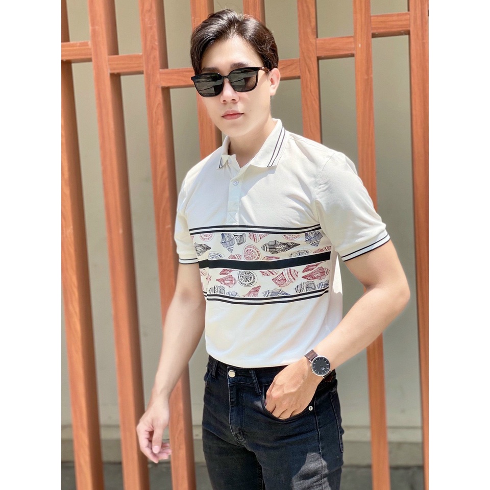 Áo thun nam áo POLO nam phối cổ bẻ TRẮNG CAO CẤP, chất cotton cá sấu, mẫu mới hot trend, sang trọng đẳng cấp