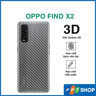 Dán lưng Oppo Find X2 vân Carbon 3D tản nhiệt tốt – Dán lưng vân Carbon Oppo Find X2