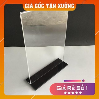 Combo 03 Kệ Menu Mica A5 - Đế lùa 02 mặt Mica Siêu Trong