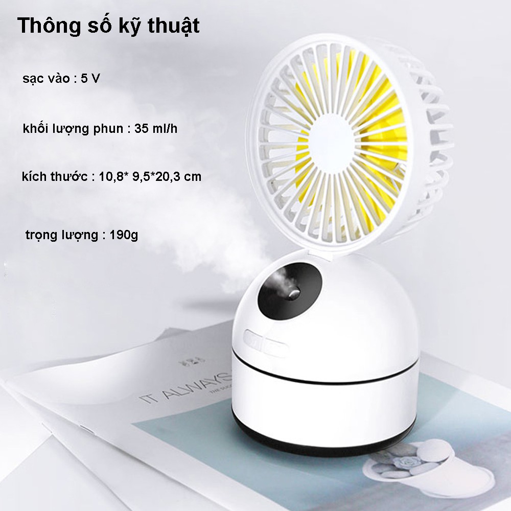 [ GIÁ CỰC SỐC ] Quạt Phun Sương Mini Thông Minh Mẫu Mới Nhất 2020