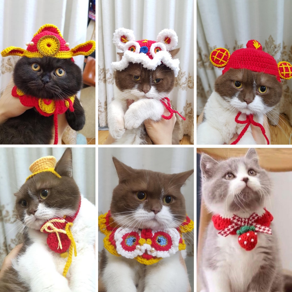 YẾM VÀ NÓN TẾT CHO CÚN VÀ MEOW SIÊU XINH