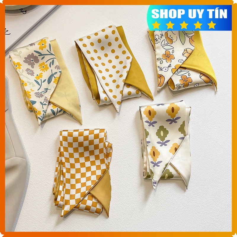Khăn Lụa 8x110cm quàng cổ quấn túi xinh xắn