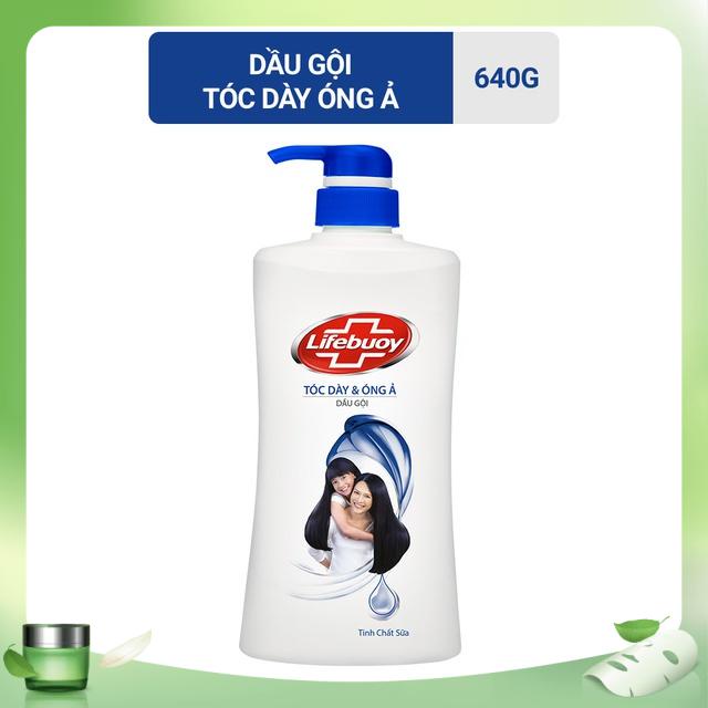 Dầu Gội Lifebuoy Tóc Dày Óng Ả 640g