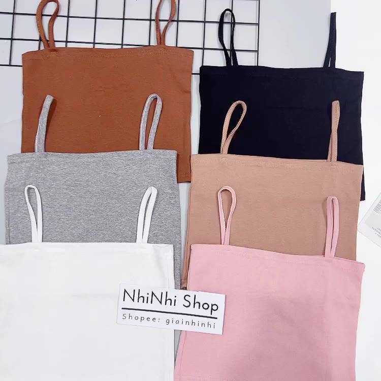 Áo 2 dây nhỏ sexxy cotton zip siêu dãn, Áo kiểu hai dây tôn dáng AS0079 - NhiNhi Shop | BigBuy360 - bigbuy360.vn