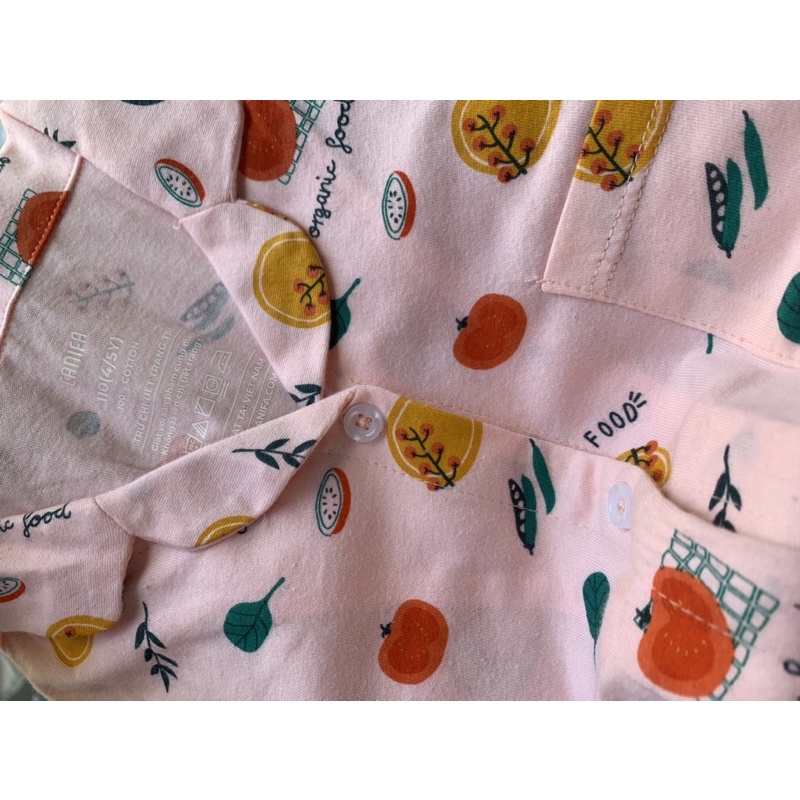 Bộ pijama bé gái Kanifa 100% cotton siêu đẹp