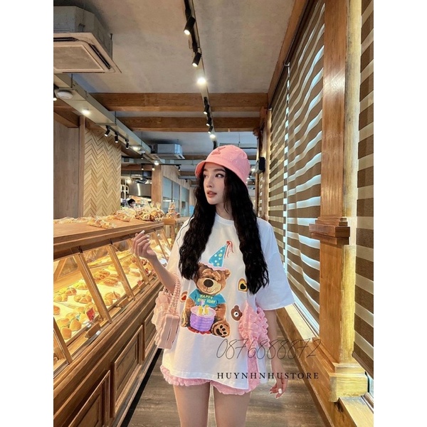 [ 𝐅𝐑𝐄𝐄 𝐒𝐇𝐈𝐏 ]  SÉT ÁO PHÔNG GẤU NƠ EO MIX SOOC PHỒNG SIÊU PHẨM