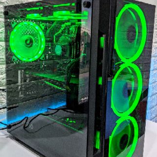 Thùng pc cao cấp i3 9100f + rx570 4gb