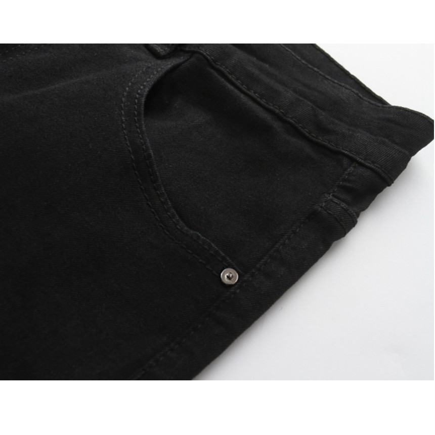 [Tiền Nào Của Đấy]Quần Jean Nam Rách Gối Một Bên Màu Đen Dáng Skinny Phong Cách Hàn Quốc Hot Trend 2020(Hàng Sẵn)-J06