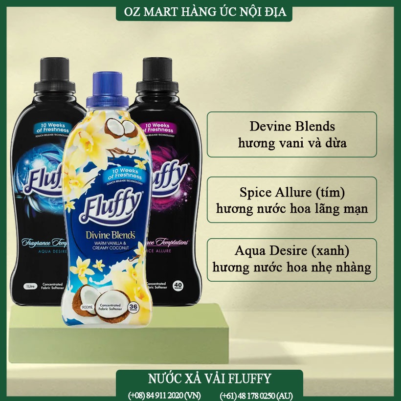Nước Xả Vải Fluffy Thơm - Mềm Mịn Quần Áo