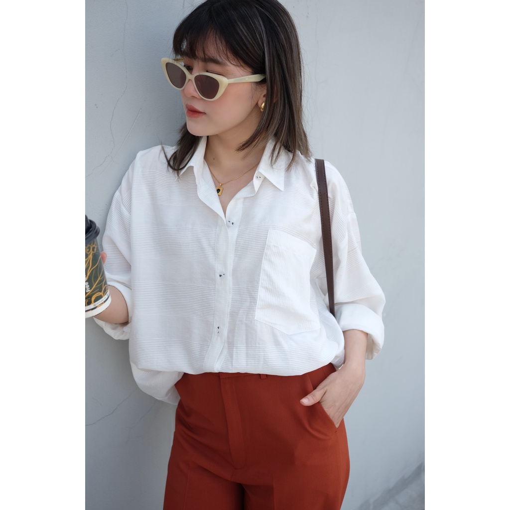 ÁO SƠ MI TRẮNG FORM RỘNG ⚜️⚜️⚜️ THANH LICH ⚜️⚜️⚜️ CÁ TÍNH