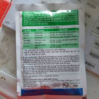 Thuốc trừ bệnh cây Acrobat MZ / 100Gr