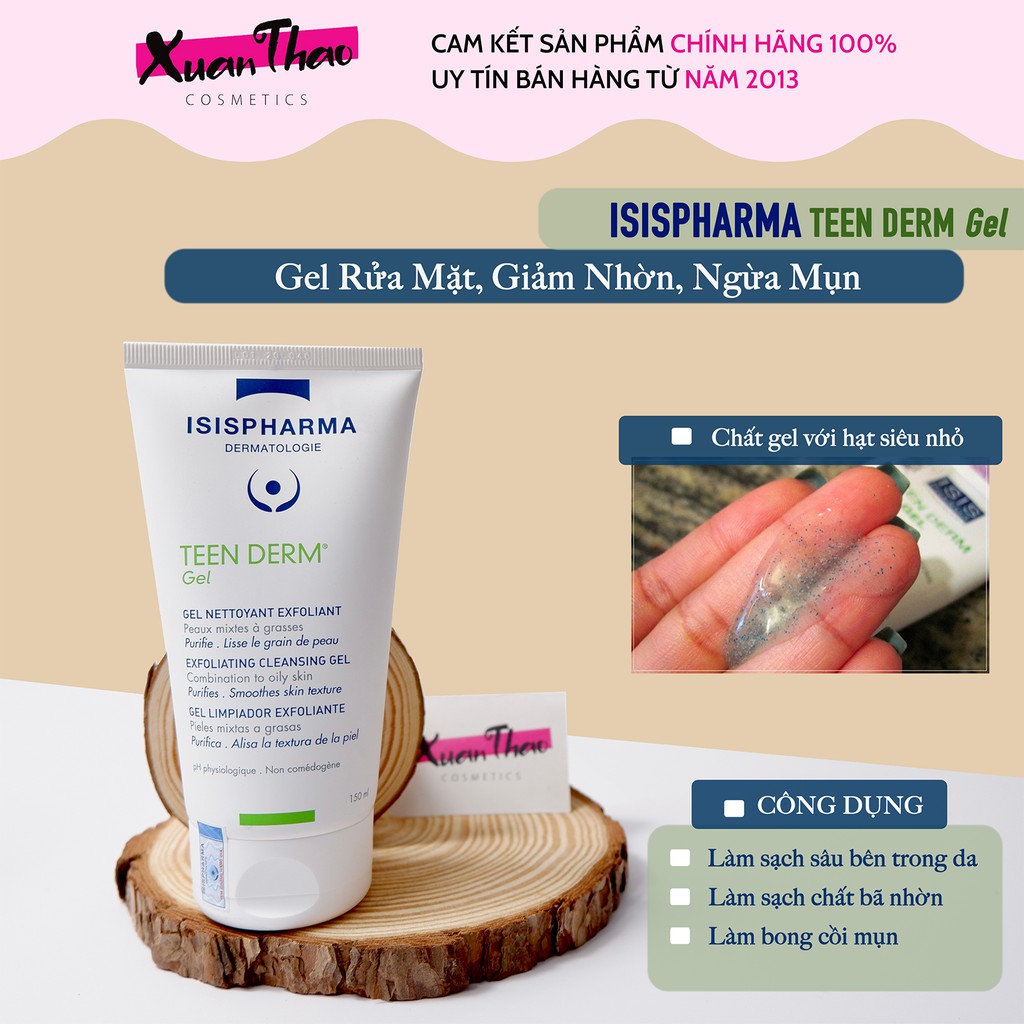 Sữa Rửa Mặt Isis Pharma Teen Derm Gel Giảm Nhờn Và Ngăn Ngừa Mụn 150ml