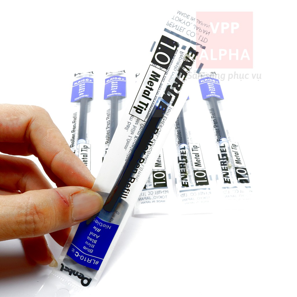 Ruột bút Pentel energel nét 0.5/ 0.7/ 1.0mm, ngòi viết mực nước Pentel các màu xanh/ đỏ/ đen