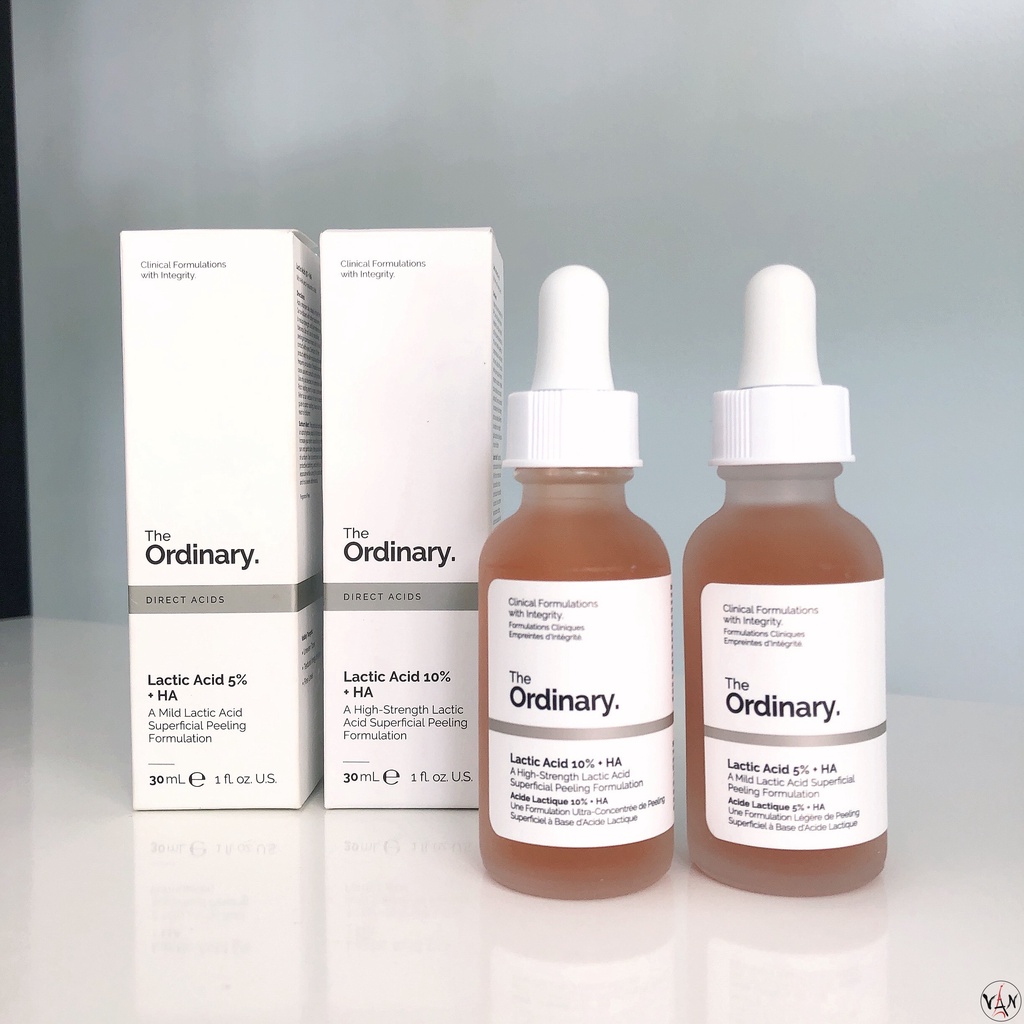 Serum Lactic acid 5%, 10% + HA the ordinary 30mil tẩy tế bào chết -  TOTO Shop