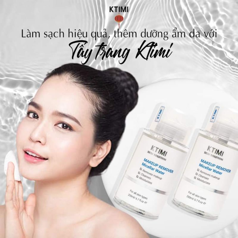 Tẩy Trang KTIMI làm sạch Lớp Trang Điểm,Làm Sạch bụi Bẩn,Bã Nhờn,Thông Thoáng Nang Lông,Dưỡng Ẩm,Phù Hợp Cho Mọi Loại Da