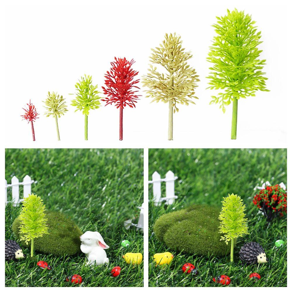 Bộ 6 Mô Hình Cây Mini Dùng Trang Trí Tiểu Cảnh