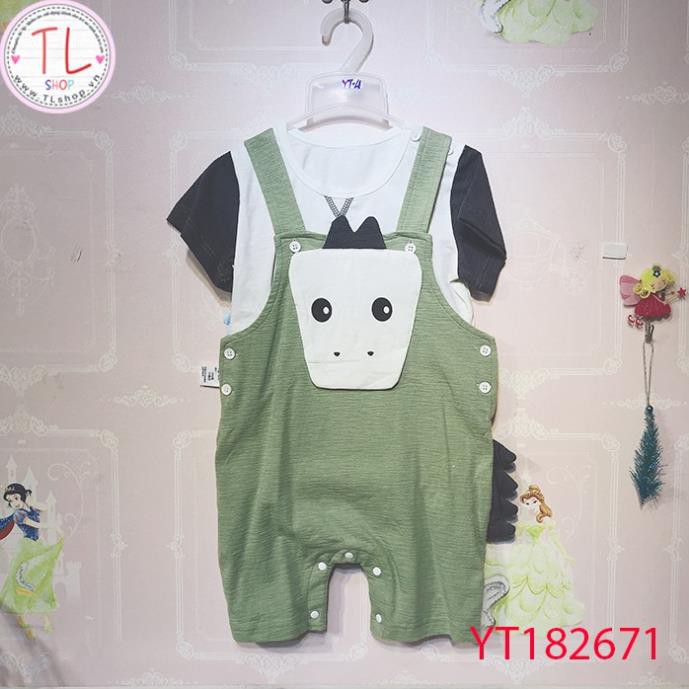 Thời trang trẻ em - Bộ quần yếm có áo cho bé hình khủng long - Quần áo bé trai - Bộ bé trai - Quần áo bé gái - Bộ bé gái