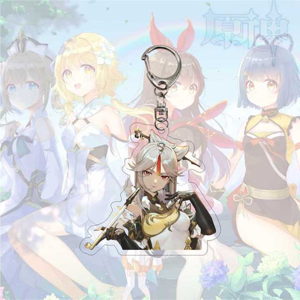 Móc Chìa Khóa Họa Tiết Hoạt Hình Genshin Impact Dễ Thương