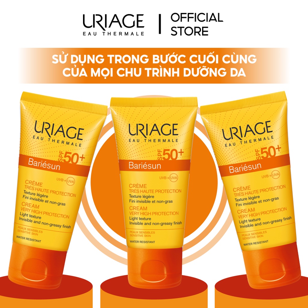 Kem chống nắng không màu URIAGE BARIÉSUN SPF50+ UVB+UVA CRÈME 50ml