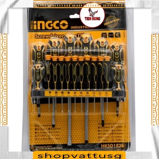 Bộ tuốc nơ vít 18 chi tiết ingco hksd1828