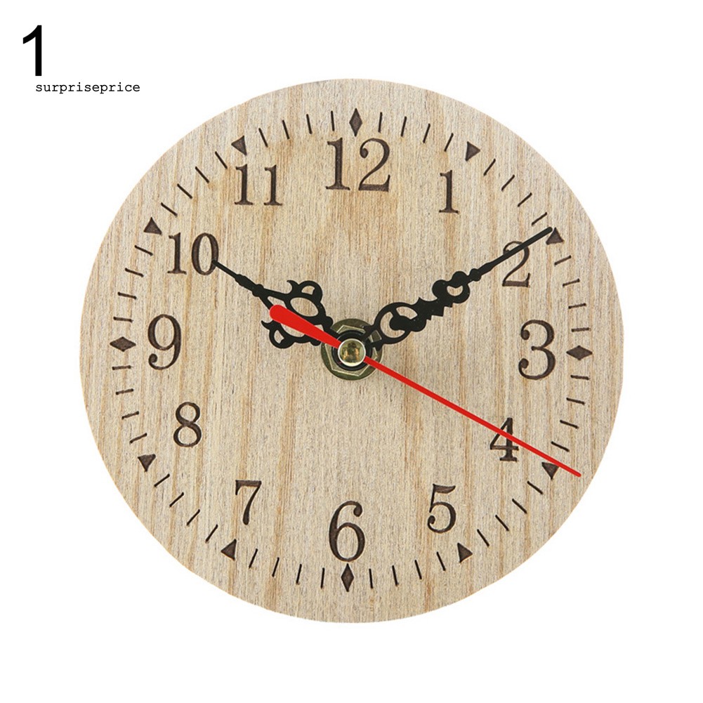 Đồng hồ treo trường bằng gỗ mặt số phong cách retro dành cho trang trí