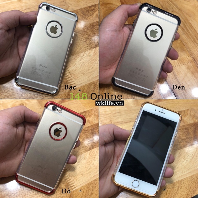 Ốp Iphone Chống Sốc Khuyết Táo Viền Xi Phát Sáng Trong Đêm Đèn Flash Camera