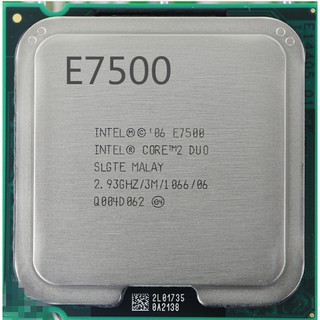 Bộ xử lý Intel® Core™2 Duo E7500 3Mb bộ nhớ đệm, 2,93 GHz, 1066 MHz FSB cũ TCVIET