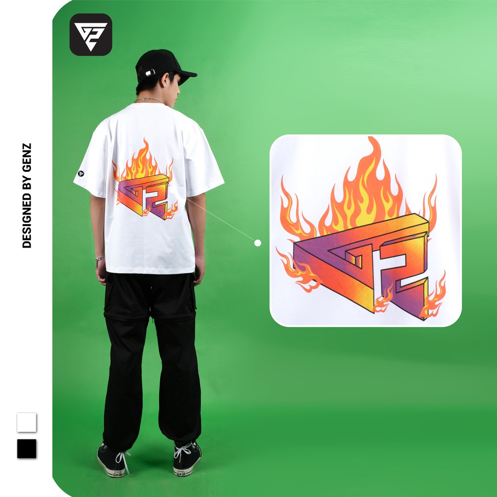 Áo thun tay lỡ GENZ phông Unisex nam nữ Cotton oversize form rộng Hello World | BigBuy360 - bigbuy360.vn