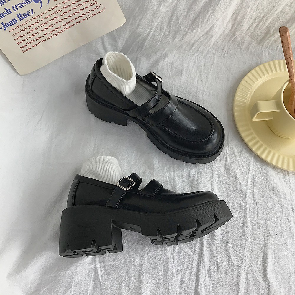 Giày Mary Jane quai ngang đế cao 6cm mã K135