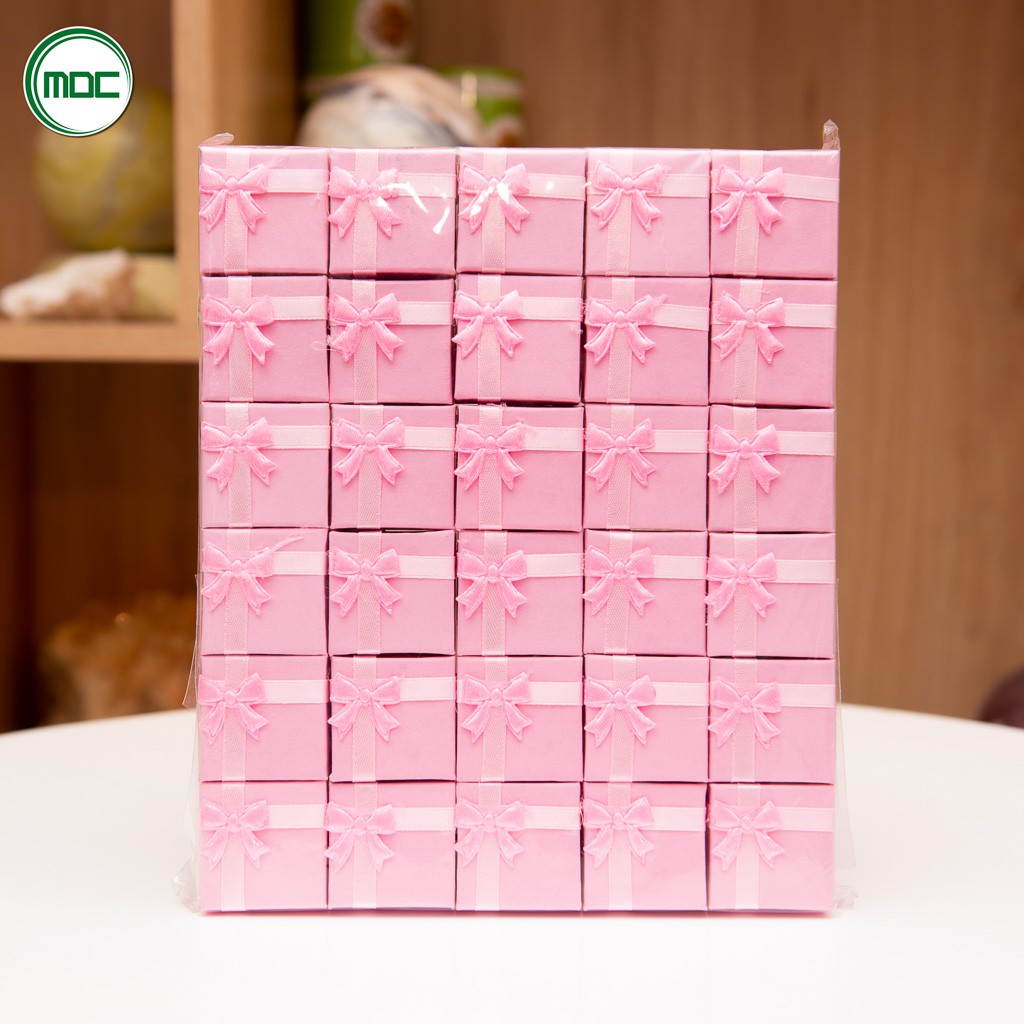 30 Hộp đựng nhẫn nhiều màu size 3,5x3,5x2,5cm