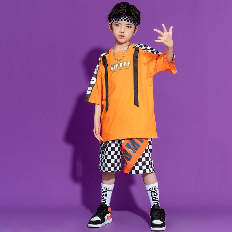 Bộ Quần Áo Nhảy Hip Hop Đường Phố Cao Cấp Thời Trang Mùa Hè Mới Cho Bé Trai Và Gái