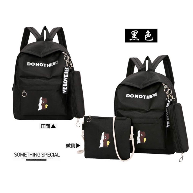 [ORDER] Set balo 3 món gấu Brown