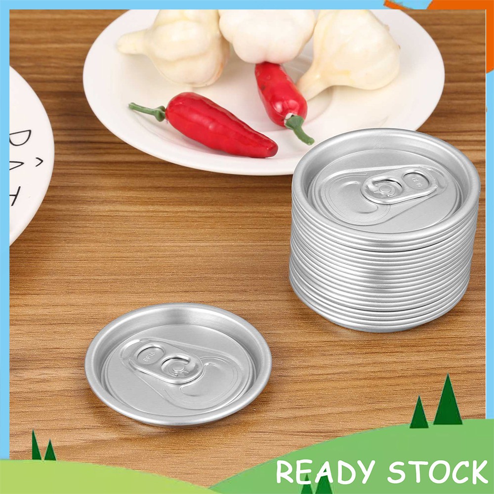 Set 20 Nắp Đậy Lon Soda Bằng Nhôm Màu Bạc