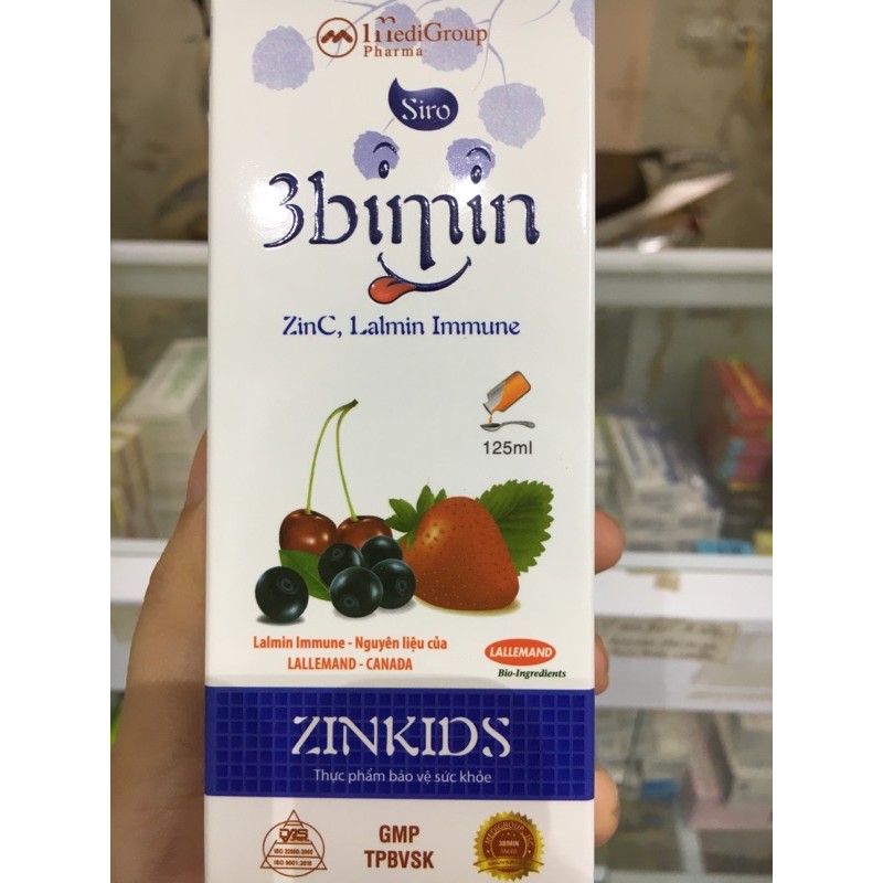 3bimin kẽm dạng lọ 125ml