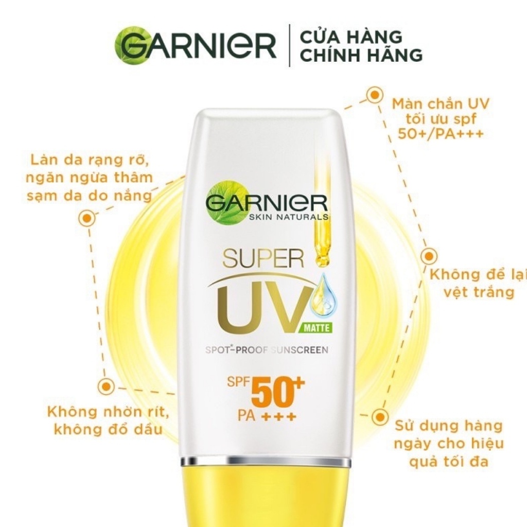 Kem chống nắng kiềm dầu &amp; sáng da Garnier 15ml