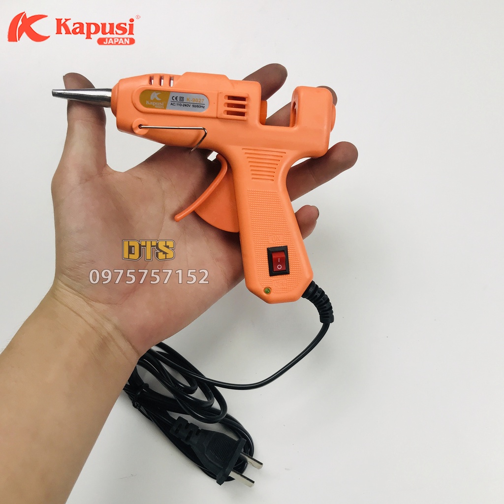 Dụng cụ bắn keo nến silicon cầm tay Kapusi Japan, súng máy bắn keo nến 60W, 20W súng bắn keo nến to, nhỏ chất lượng tốt