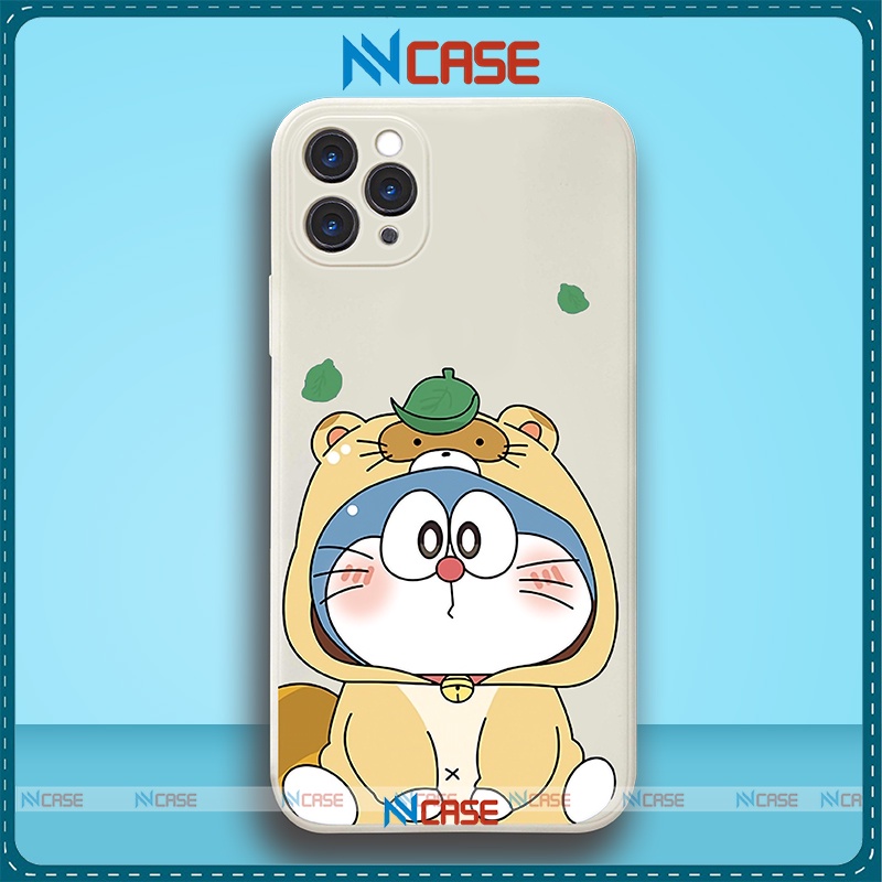 Ốp lưng điện thoại iPhone cặp đôi hoạt hình doraemon cạnh vuông silicon dẻo ip 6/6s/7/8/X/XS/XR/11/12/13/14 Pro Plus Max