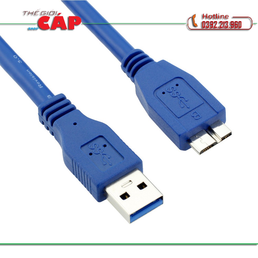 Cáp HDD Box USB 3.0 1.5M (Xanh)