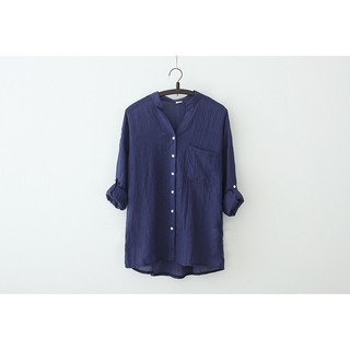 Áo sơ mi form rộng chất linen mỏng nhẹ