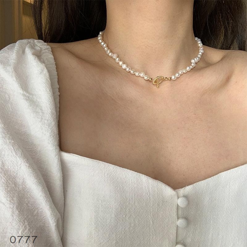 Dây chuyền nữ ngọc trai nhân tạo Eleanor Accessories vòng cổ chuỗi hạt dạng choker phụ kiện trang sức thanh lịch