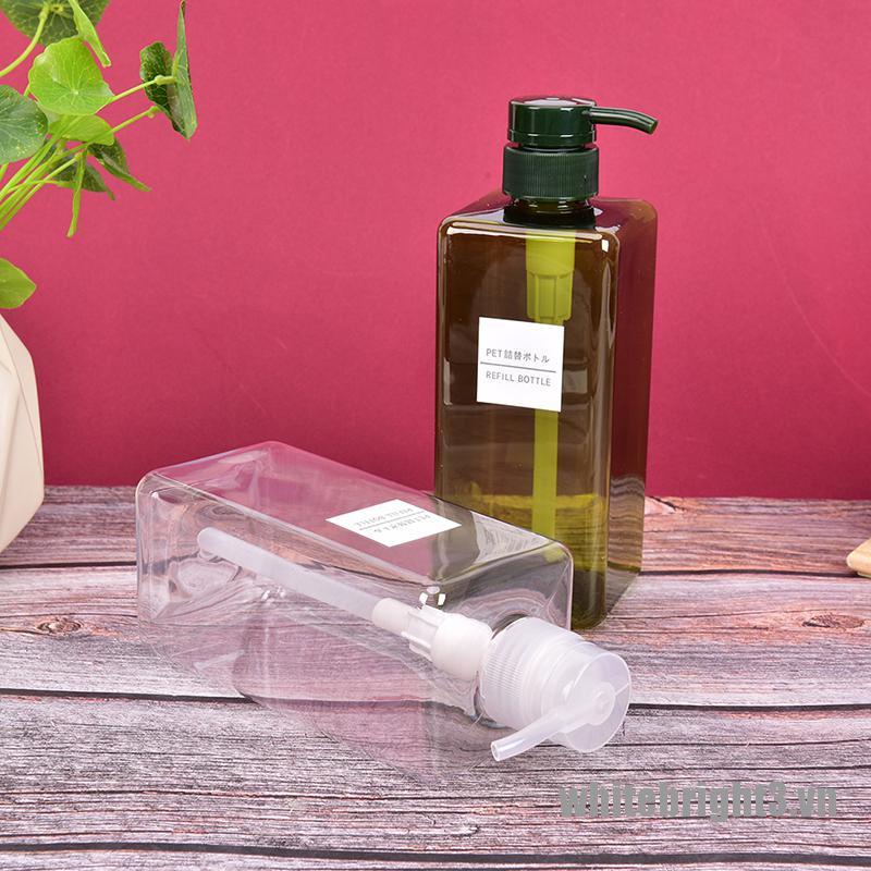 Chai Nhựa Rỗng 650ml Đựng Dầu Gội Sữa Tắm Tiện Dụng