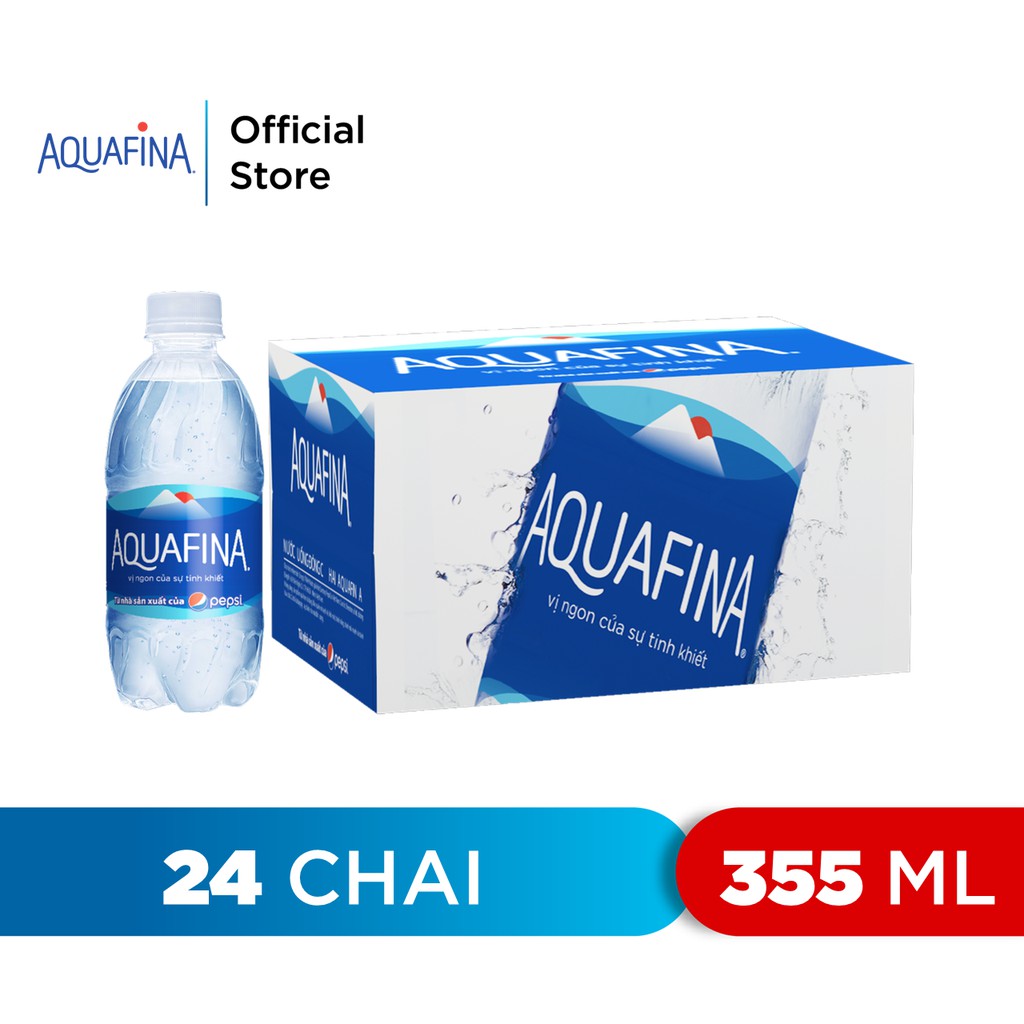 Thùng 24 Chai Nước tinh khiết Aquafina (355ml/Chai)