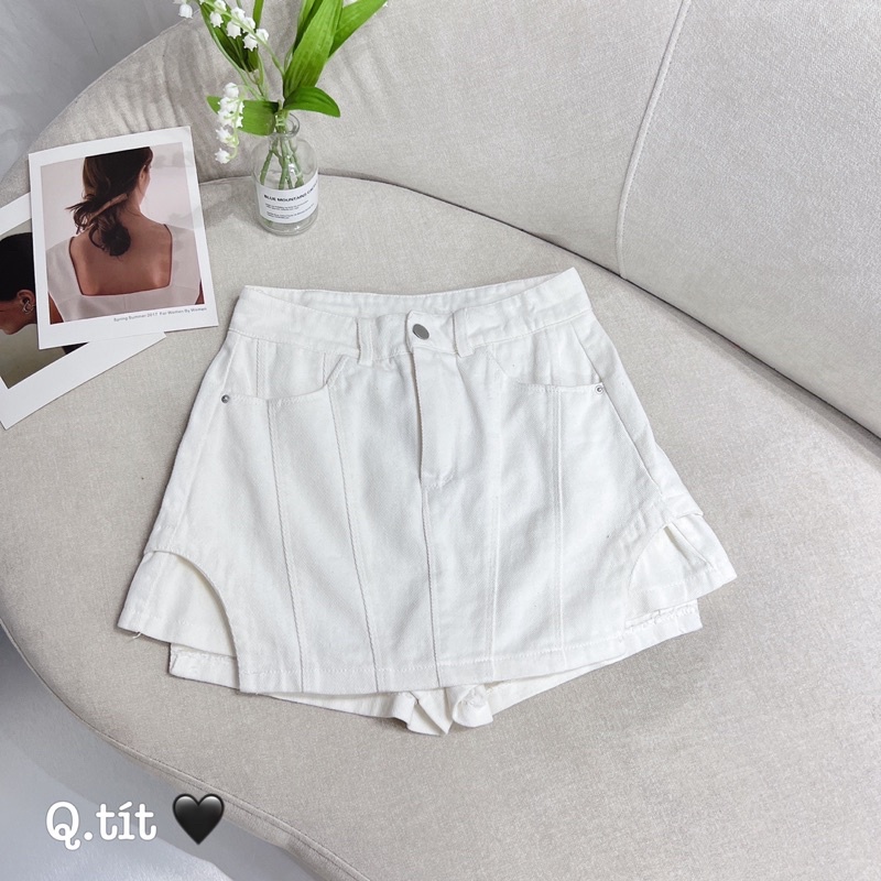 Chân váy xẻ gân tôn dáng hàng QC loại 1 - hàng có sẵn