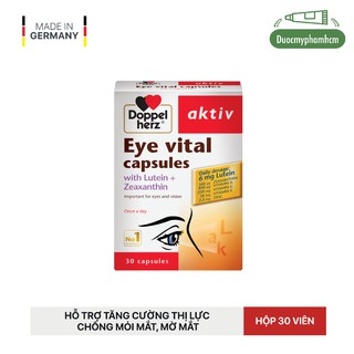 Doppelherz Aktiv Eye Vital Capsules - Viên uống tăng cường thị lực, chống mỏi mắt (Hộp 30 viên) - Nhập khẩu Đức